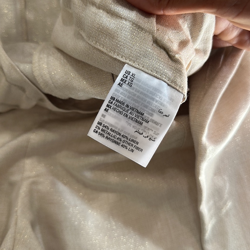I.N.C Metallic Paperbag-Waist Pants - Picture 7 of 11